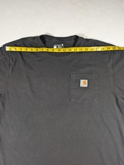 Carhartt K87 Shirt Mens Large Black Short Sleeve Pocket Loose Fit Tee Workwear