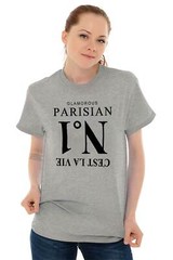 Glamorous Paris Number 1 Designer French Gift Womens Short Sleeve Crewneck Tee