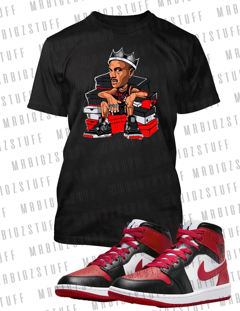 King J Shoe Collector Graphic Sneaker Tee Shirt J1 Mid Toe Big Tall Small Sport