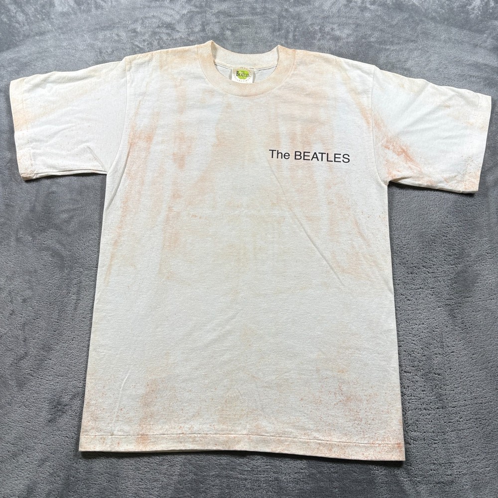 Vintage 1994 The Beatles T-Shirt Mens Medium White Album 25th Anniversary Casual