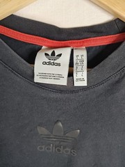 adidas Chile 20 Trefoil T-Shirt Mens Large Black Tonal Logo Heritage Soccer Tee