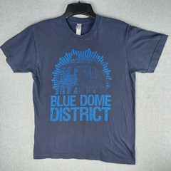 Blue Dome District Men’s M Navy T-Shirt Tulsa OK Boomtown Nightlife Party Shirt