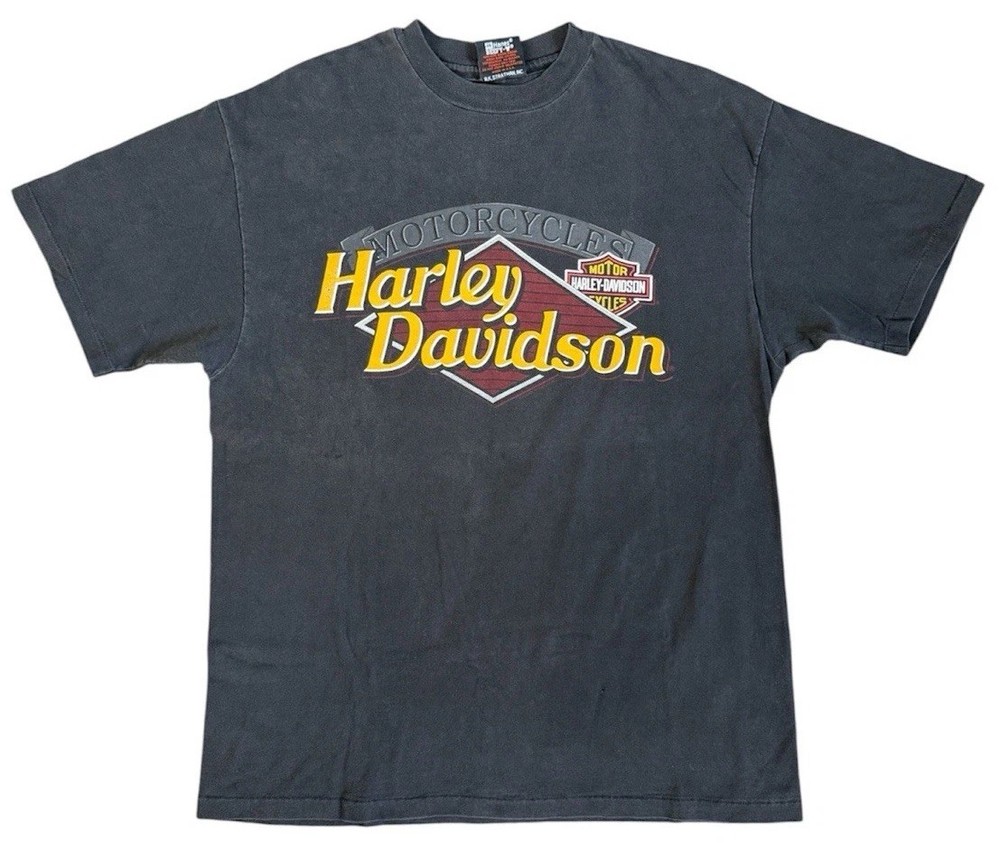 Vintage Harley Davidson Single Stitch Double Sided T-Shirt 1993 Georgia Size L
