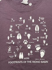 Liberty Graphics Plum Footprints Of The Mono Basin Glow In The Dark T-Shirt NWT