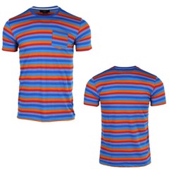 Beautiful Giant Men’s Fashion Striped Pocket T-shirt Crewneck Regular ORANGE