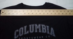 Columbia T-Shirt Men M Black Logo Crew Long Sleeve