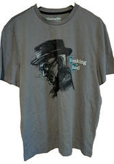 NEW Breaking Bad Men’s T-shirt – Heisenberg Sketch -Silhouette Gray LARGE NWT