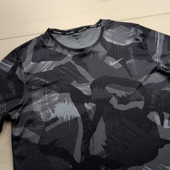 Nike Shirt Mens L Dri-Fit Miler Short-Sleeve Camo Running Top DQ4736-010
