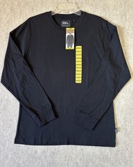 EDDIE BAUER Men’s Black Medium Soft Lightweight Long Sleeve Crewneck T-Shirt