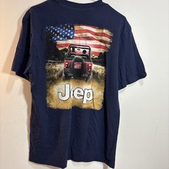 Officially Licensed JEDCO Jeep Graphic T-shirt, Back Hit,Large Navy 826