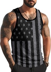Mens Graphic Tank Tops Sleeveless Muscle Shirts Beach Palm Tree Hawaiian Gym Wor