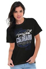 Rocky Mountains Colorado Trail Camp Souvenir Adult Short Sleeve Crewneck Tee