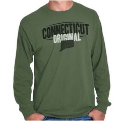 Connecticut Original Souvenir Tourist State Long Sleeve Tshirt Tee for Adults