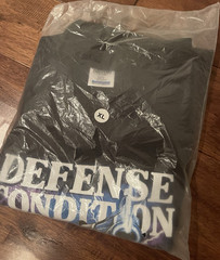 DEFCON Men’s XL Black Cotton Graphic Print T-Shirt Regular Fit