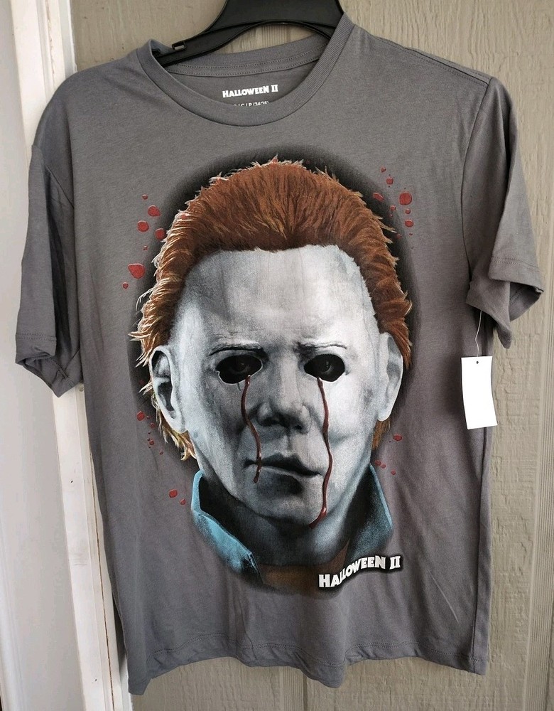 New Halloween 2 Michael Meyers T-shirt Men’s Size Small 34/36 Mask Gray NWT