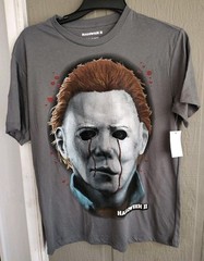 New Halloween 2 Michael Meyers T-shirt Men’s Size Small 34/36 Mask Gray NWT