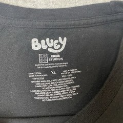 Bluey Dance Mode T-Shirt XL Black Bingo Chilli Bandit Cartoon Graphic Tee