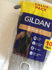 NWT Gildan 10 Pack Of A Shirts TANK T Tee Shirts Men Tagless Black and Gray