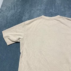 Uniqlo AIRism Oversized T-Shirt Mens Medium Beige Cotton Wide Fit Drop Shoulder