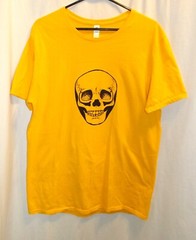 Smiling Skull Shirt – top skeleton MEANTJEWLIP folk art handmade unisex