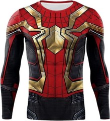 Men’s T-shirts Spider Superhero Compression Tights Long Sleeve Tops Tee Gym