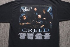 Creed 2009 Tour Y2K T-Shirt Black Double-sided Rock Music Adult Large