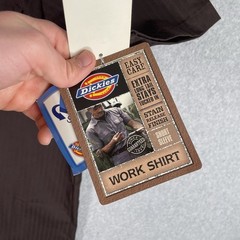 Vintage NWT Dickies Work Shirt Mens Medium Brown Button Up Deadstock NWT 90s USA