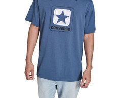 Converse Men’s Short Sleeve Star Logo Graphic T-Shirt, Blue, Size XL