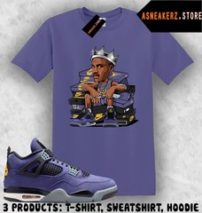 Tee Shirt Matching AJ 4 Lakers Lakeshow 2026 Match Sneaker MJ Sneakerhead King