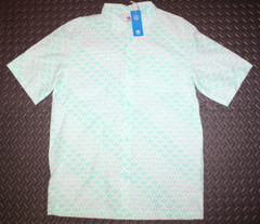 NEW MEN’S ADIDAS ORIGINALS TREFOIL MONOGRAM BUTTON SHIRT ~SIZE LARGE #HZ4161