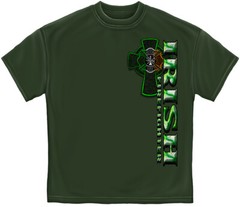 FIREFIGHTER IRISH GREEN FOIL T-Shirt – PreShrunk Cotton – 6 Sizes