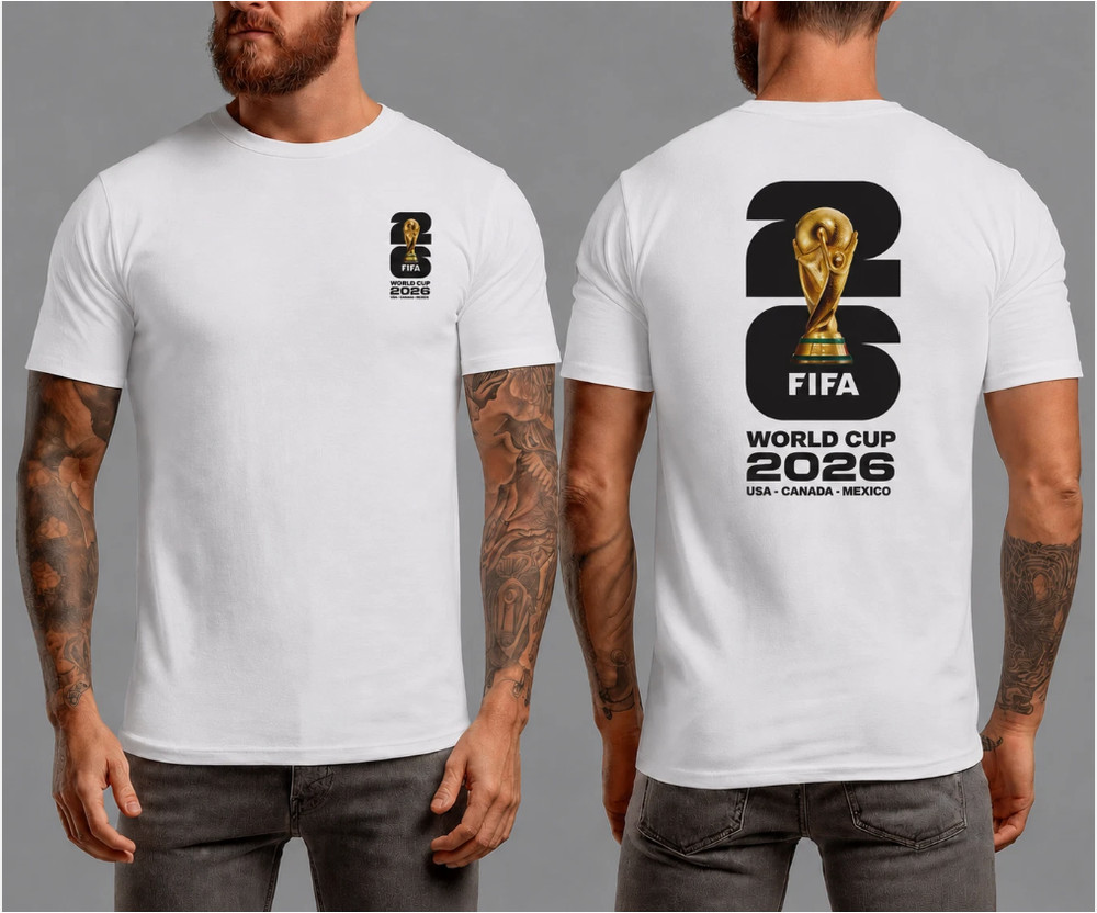 World Cup 2026 T-Shirt Football Soccer USA Worldcup Logo Tee Gildan Softstyle
