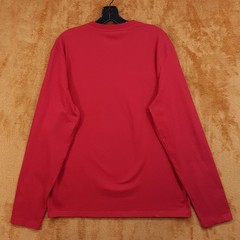 LACOSTE Shirt Mens Large Red Pullover Crew Long Sleeve Cotton Logo Tee T-Shirt
