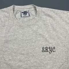 Vintage 90s Sandy Beach Yacht Club Tshirt Dbl Sided Grey XL VTG Casual Summer