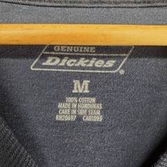 Dickies Men’s Twofer T-Shirt Medium Gray Waffle Knit Sleeves Y2K Grunge Skater