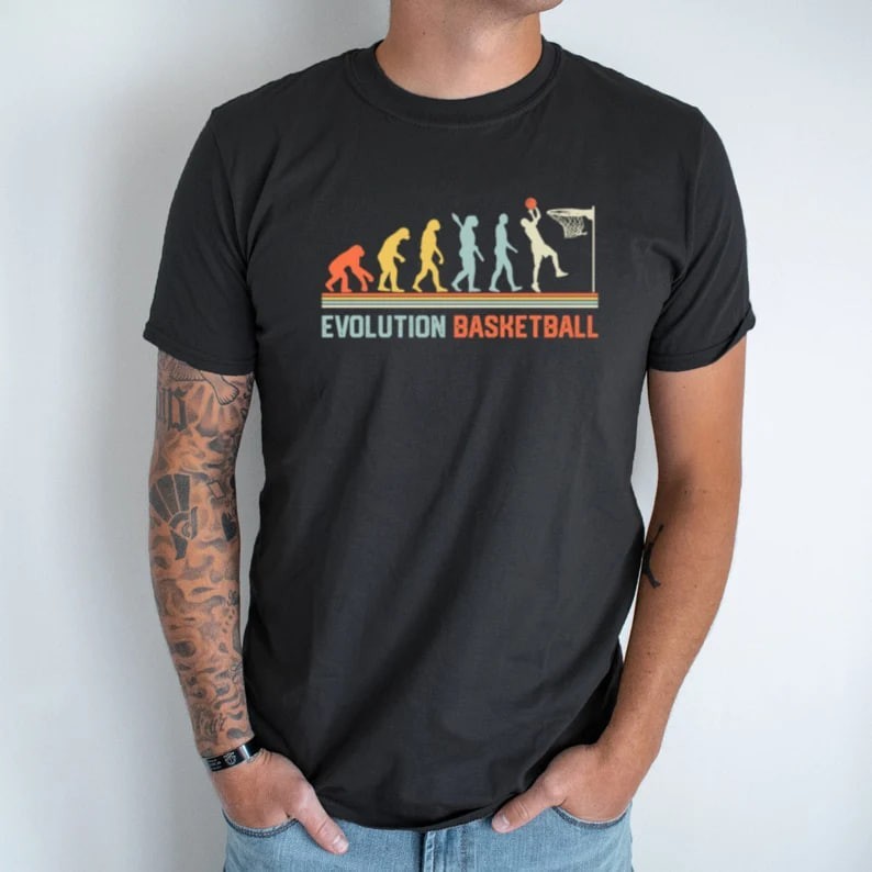 Basketball Evolution Unisex Tshirt | T-shirt, DTG Shirt