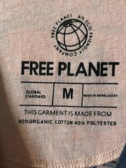Free Planet Mens Medium T Shirt Short Sleeve Multi-Color Hawaiian Travel Summer