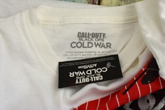 Call Of Duty Black Ops Call War Video T-Shirt Tee Short Sleeve LARGE White