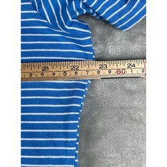 Nautica Sleepwear Blue Striped T-Shirt Logo Tee Size L