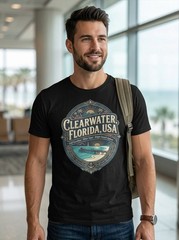 Clearwater Florida White Sand Graphic T-Shirt Unisex Travel Tee