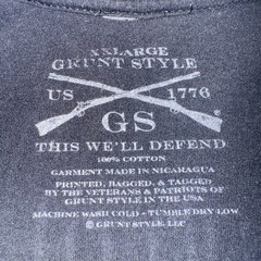 Men’s Grunt Style Black T Shirt Size XXL – Veteran with Definition on Back – EUC