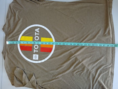 TOYOTA RACING Khaki Tan Mens Double Sided Shirt 3XL Used