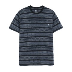 Men’s Casual Stripe Cotton Top Breathable Crew Neck T-Shirt Short Sleeve Tee