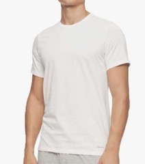 3 CALVIN KLEIN SLIM FIT BLACK WHITE CREWS S M L XL COTTON T-SHIRTS UNDERSHIRTS