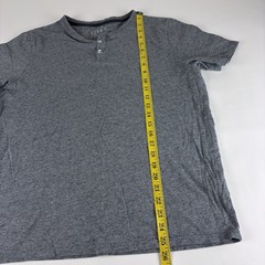 Free Fly Mens Medium Heather Grey Bamboo Blend Henley T-Shirt Size