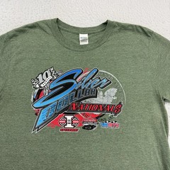 Dirt Track Racing Shirt Mens Large L Green 10th Annual Silver Dollar Nationals