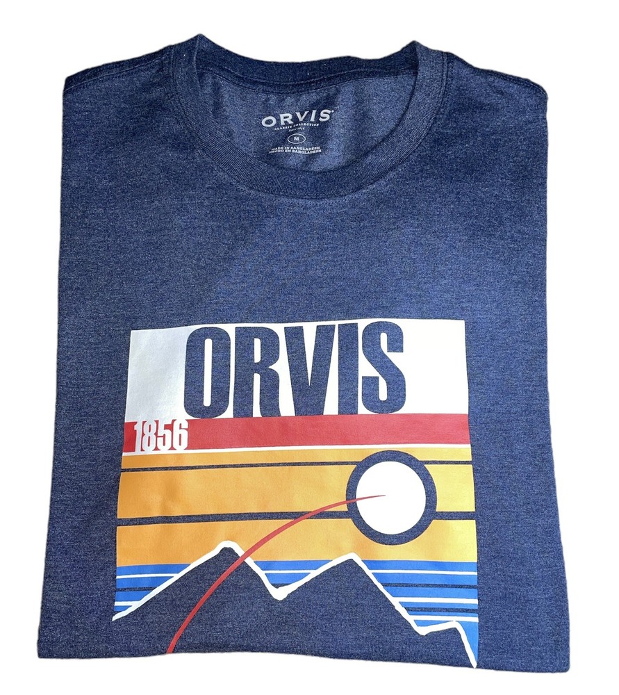New Mens ORVIS Blue Tee Shirt Size XLarge