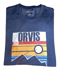 New Mens ORVIS Blue Tee Shirt Size XLarge