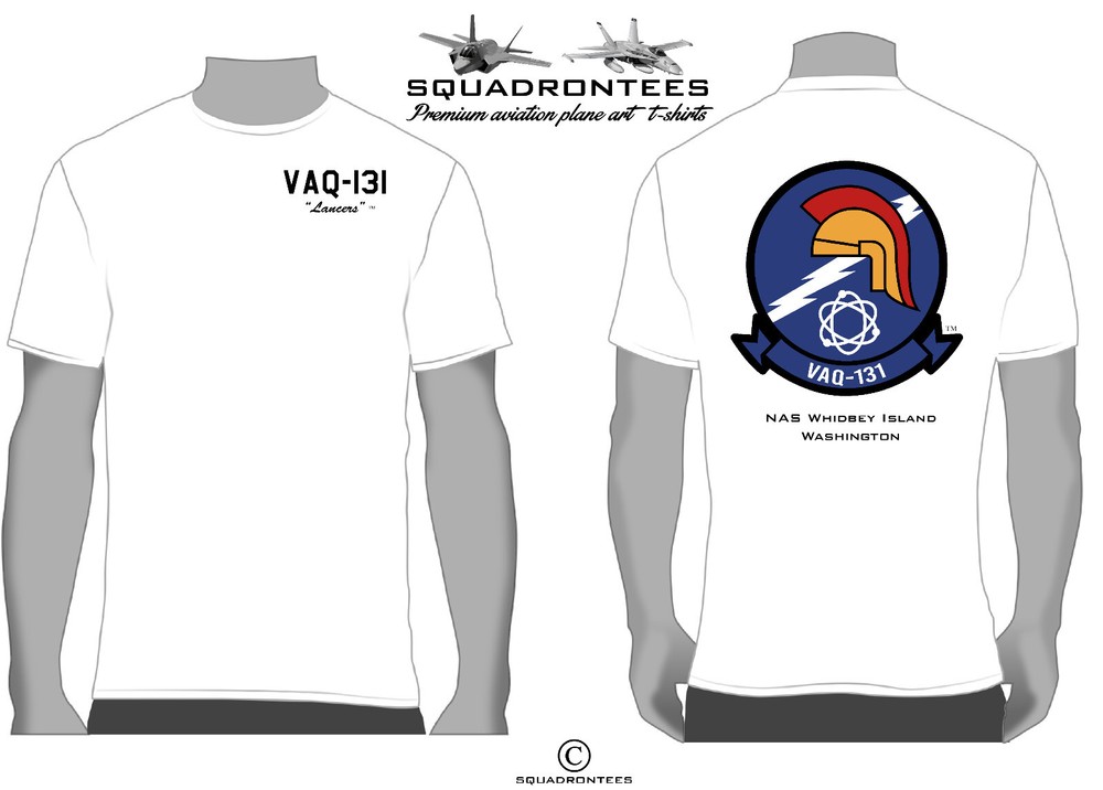 VAQ-131 Lancers Logo Back Squadron T-Shirt D1 – USN Licensed Product