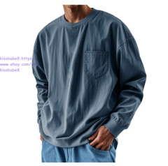 New Mens Long Sleeve T-Shirts Casual Crewneck Shirt Lightweight Pullover Tops
